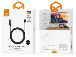 کابل تایپ سی به اچ دی ام آی مک دودو Mcdodo CA-5880 Type-C to HDMI Cable 1.8m