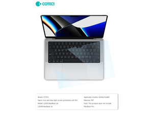 قیمت محافظ صفحه نمایش ضد اشعه آبی مک بوک ایر 13 اینچ 2022 کوتتسی Coteetci screen soft film Macbook Air 13" 12014