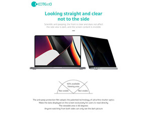 Coteetci Blue-light-proof and peeping-proof screen soft film 12015 (2022)  New Macbook Air 13"(A2681<M2>)