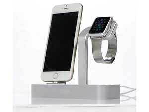 شارژر بی سیم و پایه نگهدارنده گوشی آیفون کوتتسی Coteetci Base5 2in1 iPhone&Apple Watch Stand CS2095-TS