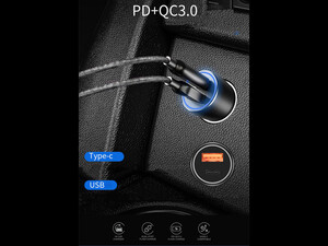 خرید بهترین شارژر فندکی تایپ سی wiwu Car charger PC100