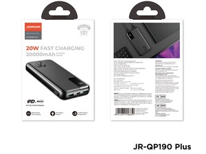 پاوربانک 20000 جویروم 20 وات JOYROOM 20W POWER BANK 20000MAH JR-QP190 PLUS