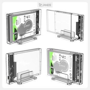 باکس هارد اینترنال به اکسترنال اوریکو با استند ORICO 2.5 inch Transparent USB3.0 Hard Enclosure Stand 2159U3