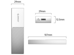 خرید باکس هارد اس اس دی M.2 NVMe اوریکو ORICO FV09C3-G2 USB3.2 Gen2 Type-C M.2 NVMe/NGFF(SATA)  SSD Enclosure