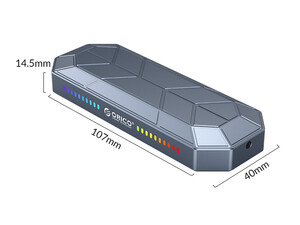 خرید باکس هارد RGB M.2 NVMe SSD اوریکو ORICO-M2VG01-C3 RGB M.2 NVMe SSD Enclosure