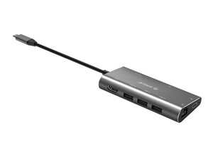 هاب Type-C آلومینیومی‌ با خروجی شبکه ORICO CLH-W2 Type-C to HDMI/Type-C Charging/USB3.0/SD/TF/RJ45