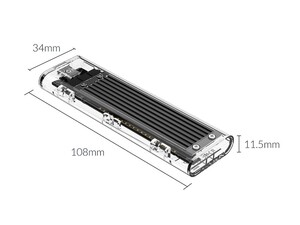 باکس اس اس دی تاندربولت اوریکو ORICO TCM2F-C3 NGFF M.2 Hard Drive Enclosure