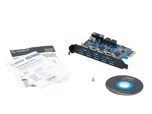 هاب پنج پورت اینترنال USB 3.0 اوریکو ORICO PVU3-5O2I 5 Port USB3.0 PCI-E Expansion Card with Dual Chip