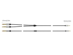 مبدل جک 3.5 میلیمتری به 6.35 میلیمتری صدا ORICO AM-D2M1 3.5mm to 6.35mm M/M Professional Audio Cable