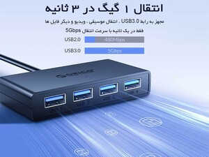 هاب ۴ پورت اوریکو ORICO G11-H4-U3 4Port USB 3.0 Hub