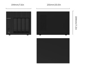 ذخیره ساز تحت شبکه 4Bay با 4گیگ رم اوریکو Orico OS400 دارای ابعاد مطلوب