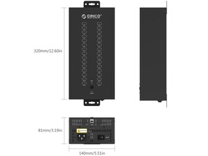 هاب صنعتی 30 پورت یو اس بی 2.0 اوریکو Orico IH30P 30Port USB 2.0 Hub