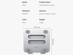 استند لپ تاپ راک ROCK Laptop Riser Stand RPH0972