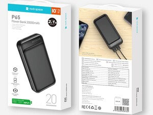 قیمت پاور بانک مدل Rock P65 RMP0416 20000mAh