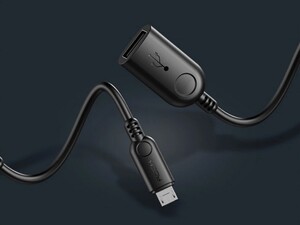 خرید مبدل میکرو یو اس بی به یو اس بی 11 سانتی متری راک ROCK Micro USB  to USB 2.0 Adapter