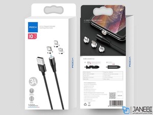 کابل شارژ سه سر آهنربایی راک Rock G1 Magnetic Cable 1m