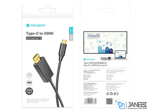 کابل مبدل type-c به hdmi راک 1.8m