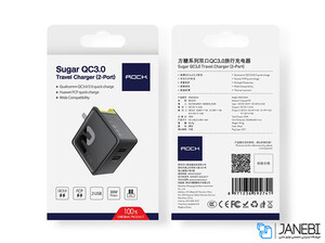 آداپتور شارژر راک Rock Sugar Series QC3.0 Travel Charger