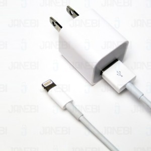 سری شارژر آیفون اورجینال به همراه کابل شارژ لایتینگ / Apple iPhone Charger 2 Pin