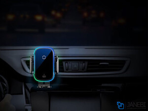 پایه نگهدارنده و شارژر وایرلس بیسوس Baseus Light Electric Car Holder Wireless Charger