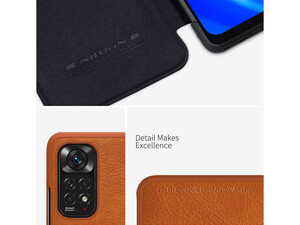 قاب کتابی گوشی شیائومی ردمی نوت 11 نیلکین Nillkin Qin Series Leather case Xiaomi Redmi Note 11 (Global, 4G)