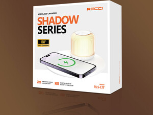 شارژر بی‌سیم و چراغ خواب رومیزی 15 وات رسی Recci Shadow 2-in-1 Wireless Charger RLS-L17