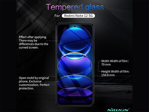 خرید محافظ صفحه نمایش شیشه ای نیلکین Nillkin Amazing H+ Pro tempered glass screen protector for Xiaomi Redmi Note 12 4G Note 12 5G  Poco X5