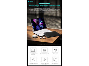 کاور کیبورددار مگنتی هوشمند آیپد 12.9 اینچ کوتسی Coteci Magic Keyboard For Ipad 12.9 64013