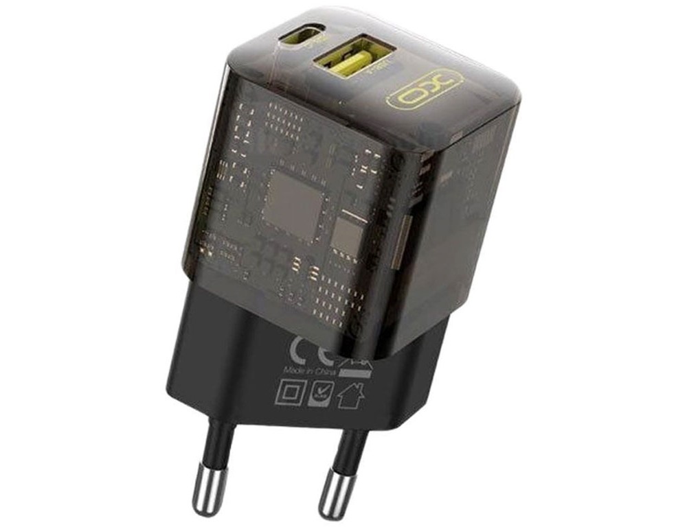 شارژر دیواری تایپ سی و یو اس بی 30 وات ایکس او XO CE05(EU) PD30W+QC3.0 18W fast charger