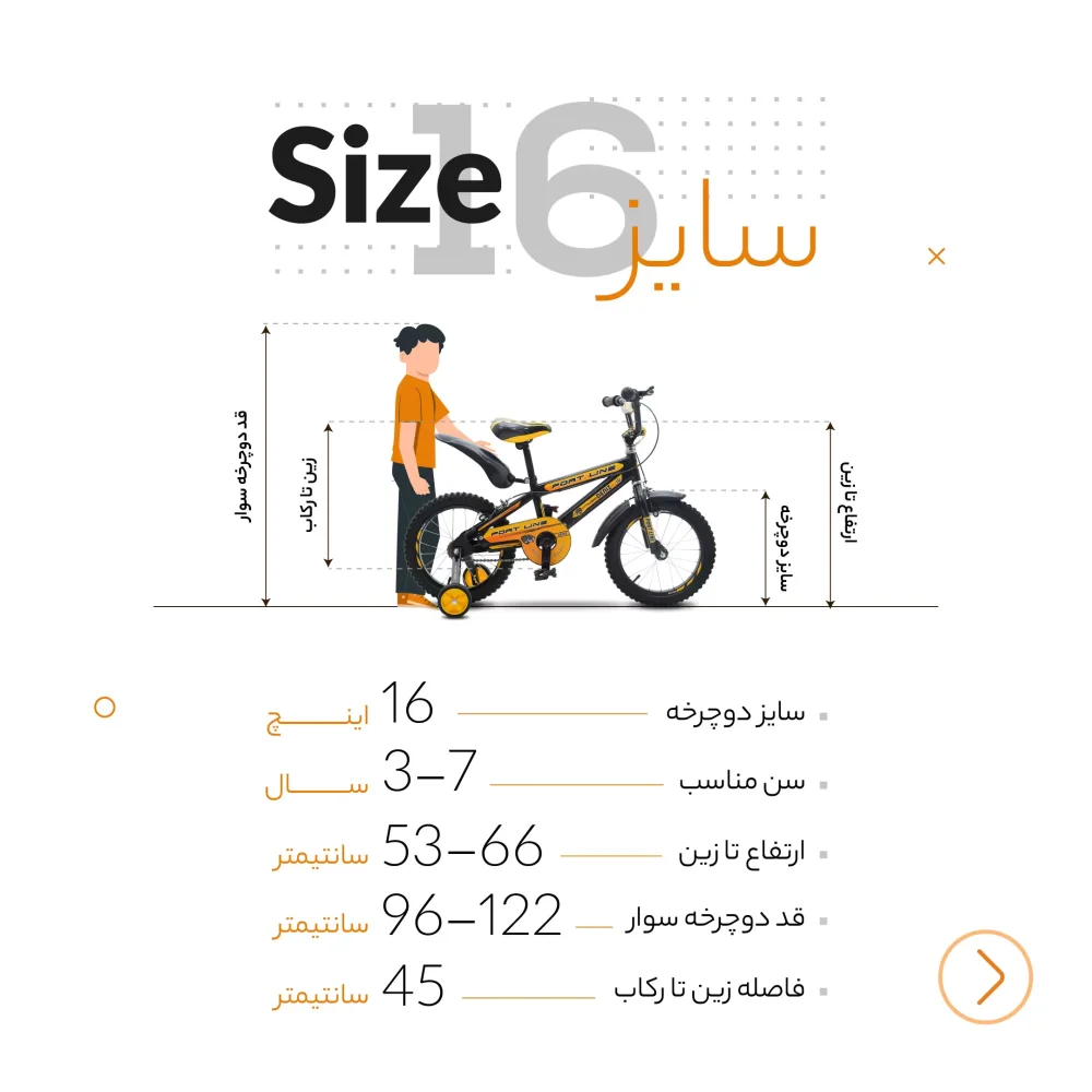 دوچرخه ۱۶ کودک پشتی و سبددار رنگ سبز مدل چیچک پورت لاین | دوچرخه کودک کالا ۶۶ دوچرخه باکیفیت