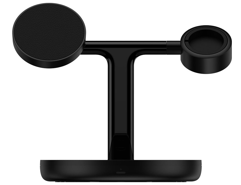 شارژر بی سیم مگنتی رومیزی آیفون 20 وات و پایه نگهدارنده موبایل 3 در 1 بیسوس Baseus Swan 3-in-1 Wireless Magnetic Charging Bracket 20W WXTE000001