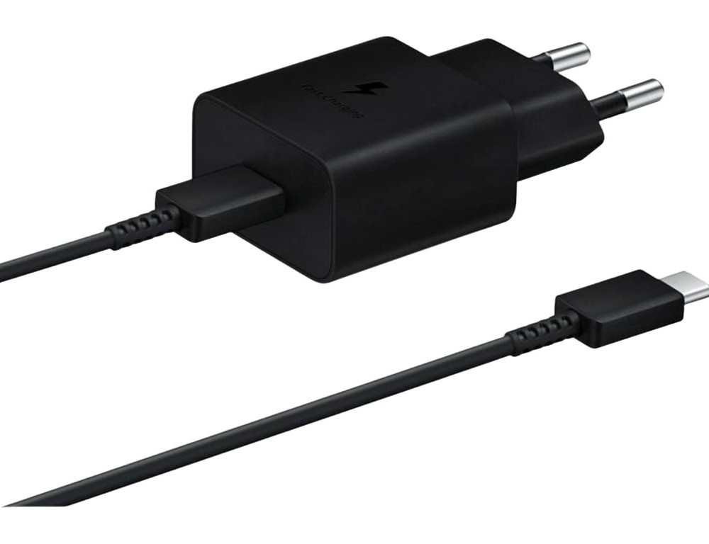 شارژر اصلی فست شارژ 15 وات سامسونگ همراه با کابل دو سر تایپ سی یک متری Samsung 15W Type-C With Type-C Cable