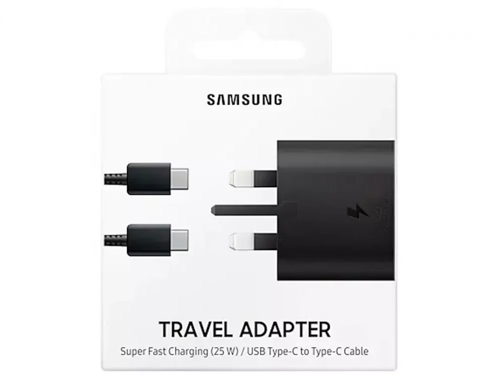 شارژر اصلی تایپ سی سامسونگ 45 واتی با کابل دو سر تایپ سی یک متری Samsung Super Fast Charger 45W EP-TA845