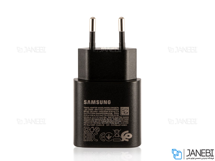 شارژر اصلی سوپرفست ۲۵ وات سامسونگ Samsung Travel Adapter Charging EP-TA800 25W