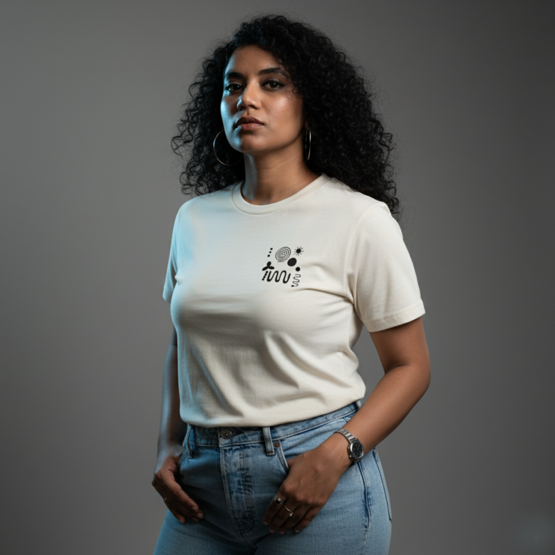 تی شرت زنانه طرح جریان