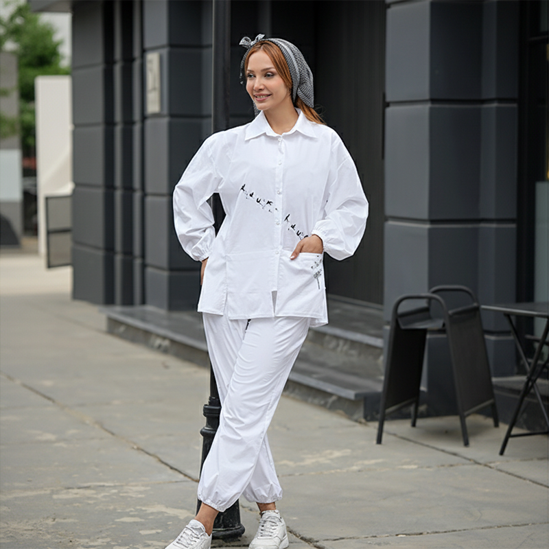 شومیز و شلوار زنانه طرح پرواز