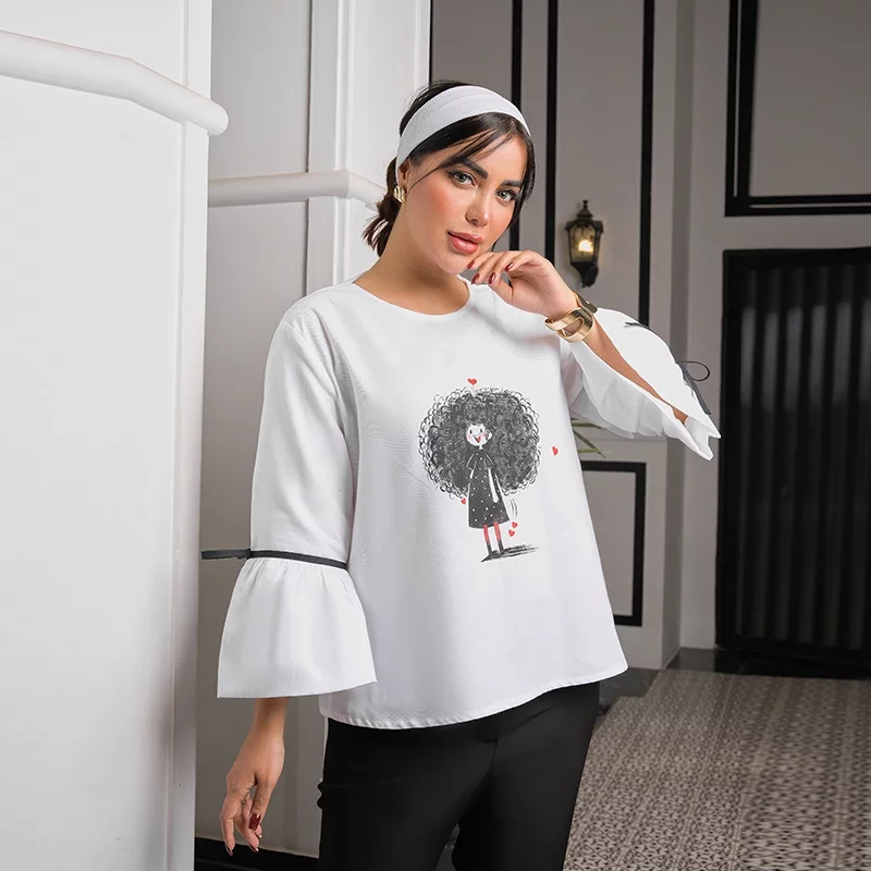 بلوز زنانه طرح پفی نا