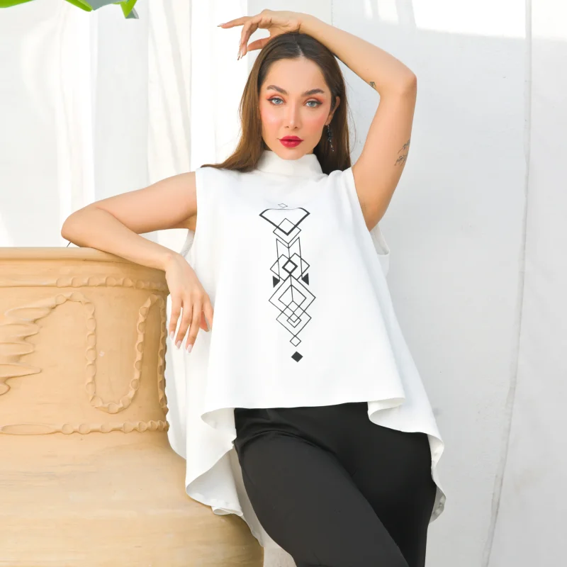 تاپ زنانه طرح ژئو