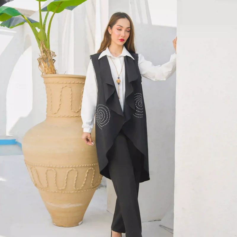 ست پانچو شومیز زنانه طرح کوکدوزی