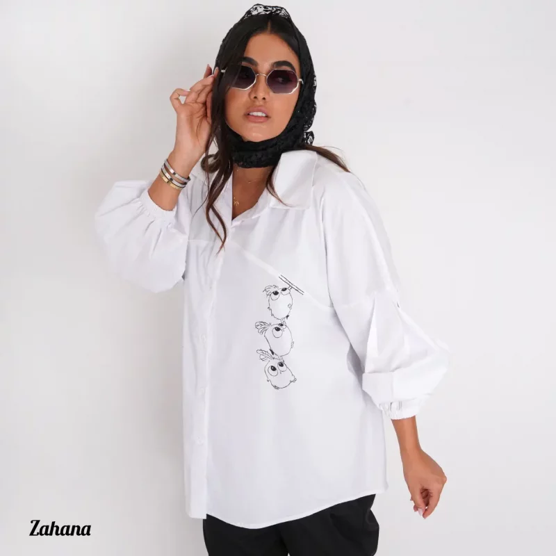 شومیز زنانه طرح جغد