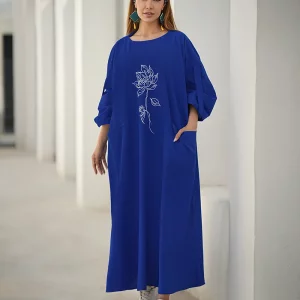 شومیز زنانه طرح آبی آرام