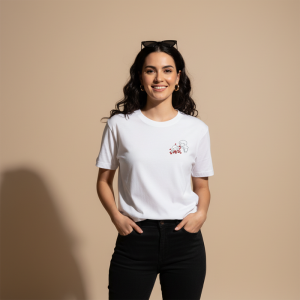 تی شرت زنانه طرح نجوای عشق