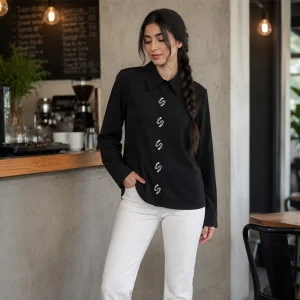 شومیز زنانه طرح هیچ مشکی