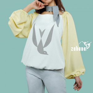 شومیز زنانه طرح خوشبختی