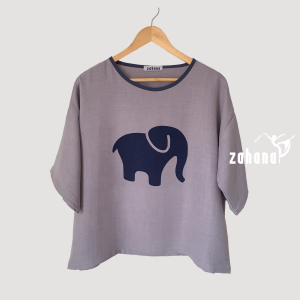 شومیز کیمونو  زنانه طرح فیل