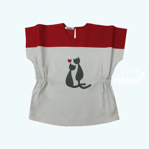 بلوز زنانه طرح گربه عاشق