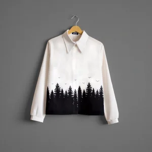 شومیز زنانه طرح جنگل