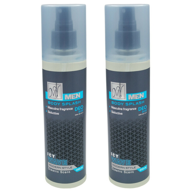 بادی اسپلش مردانه مای مدل Icy Wave حجم 220 میلی لیتر مجموعه دو عددی