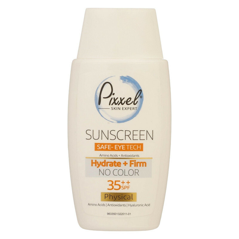 کرم ضد آفتاب بدون رنگ پیکسل SPF35 ‌مدل Physical مناسب انواع پوست‌ حجم 50 میلی‌لیتر