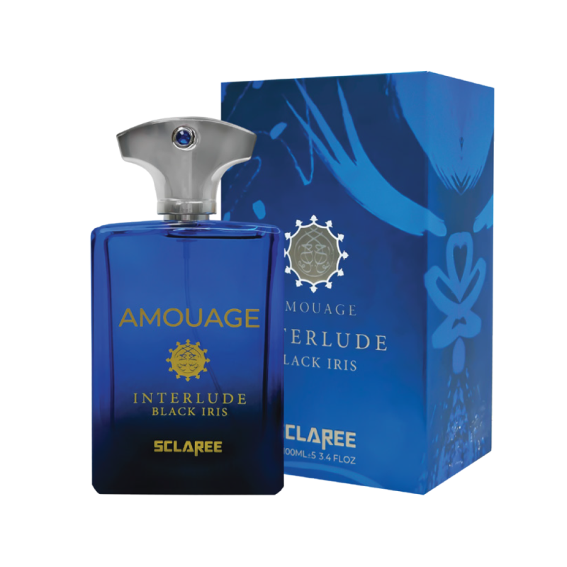 ادوپرفیوم مردانه اسکلاره Sclaree مدل آمواج اینترلود بلک ایریس Amouage Interlude Black Iris حجم 100 میلی لیتر
